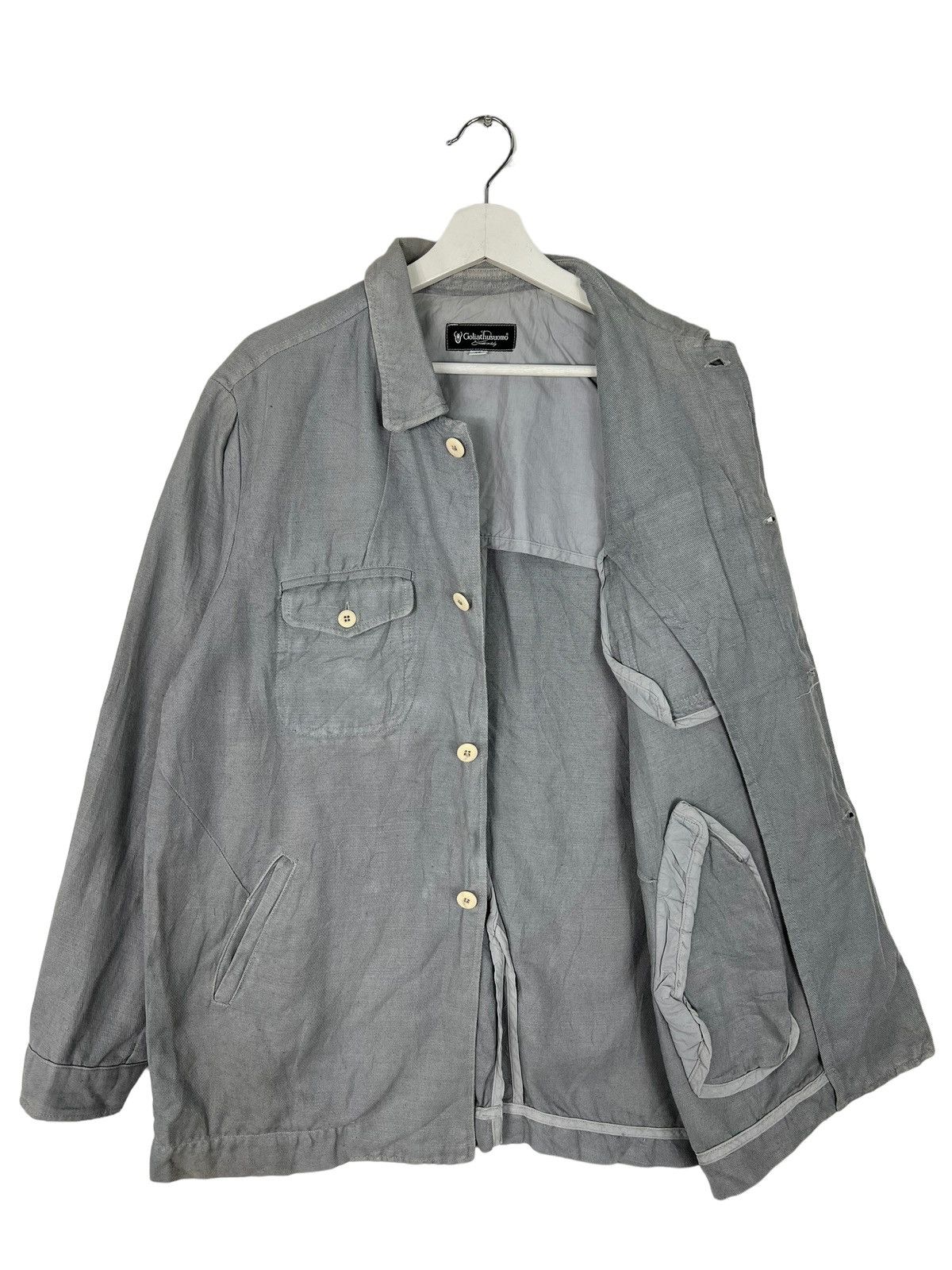 Designer 🔥 VINTAGE GOLIATHUS UOMO INDIGO WORK CHORE JACKET Size 48 Size US M / EU 48-50 / 2 - 6 Thumbnail