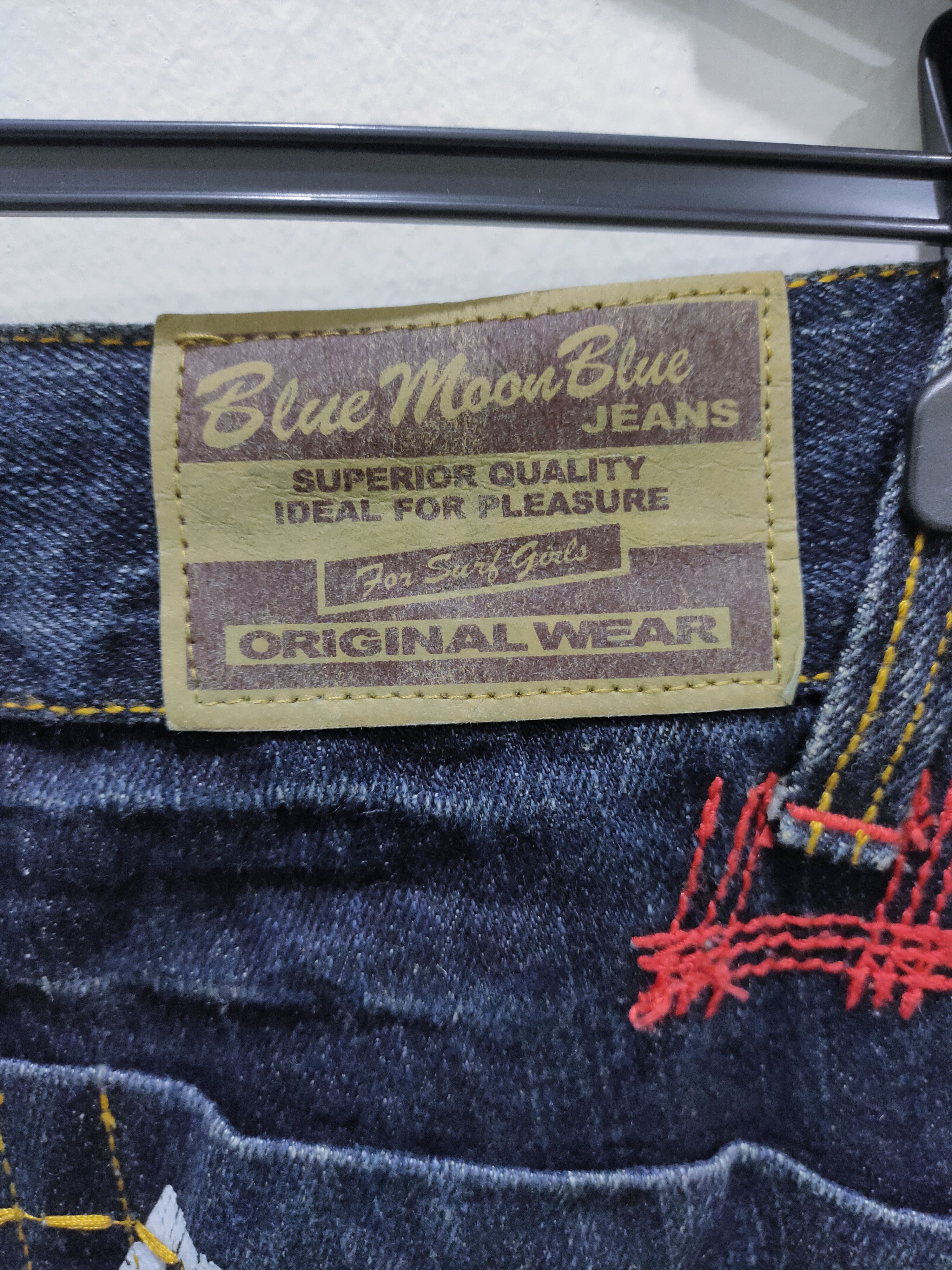Blue Blue Japan × Two Moon BLUE MOON BLUE Handcrafted Stone Wash BigLogo Graphic Jeans Size US 32 / EU 48 - 16 Thumbnail
