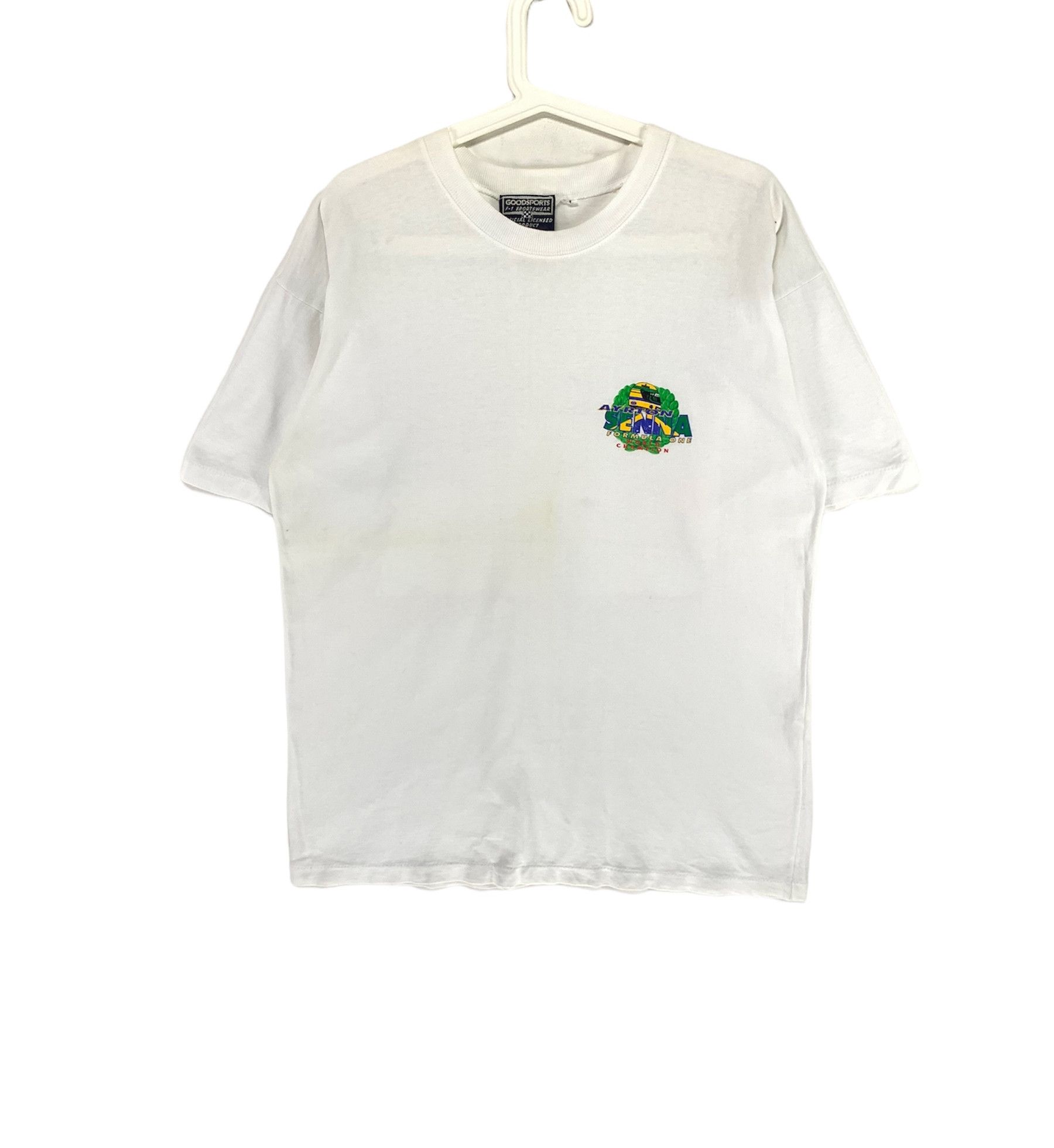 Formula 1 × Vintage Ayrton Senna Formula 1 Triple World Champion Vtg 90s Tshirt Size US L / EU 52-54 / 3 - 2 Thumbnail