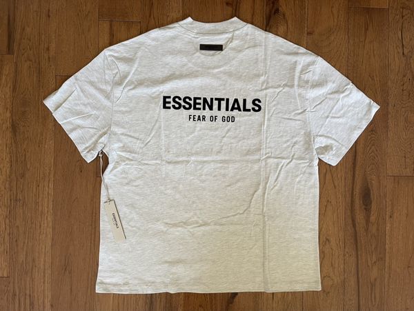 Pacsun FoG Essentials Fear Of God Light Oatmeal Logo T-Shirt Sz (L