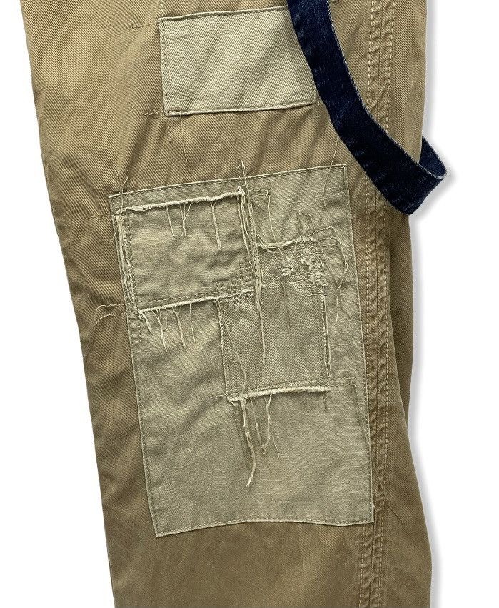 Japanese Brand BARTACK Zig Zag Boro Patchwork Bondage Suspender Pants Size US 29 - 4 Thumbnail