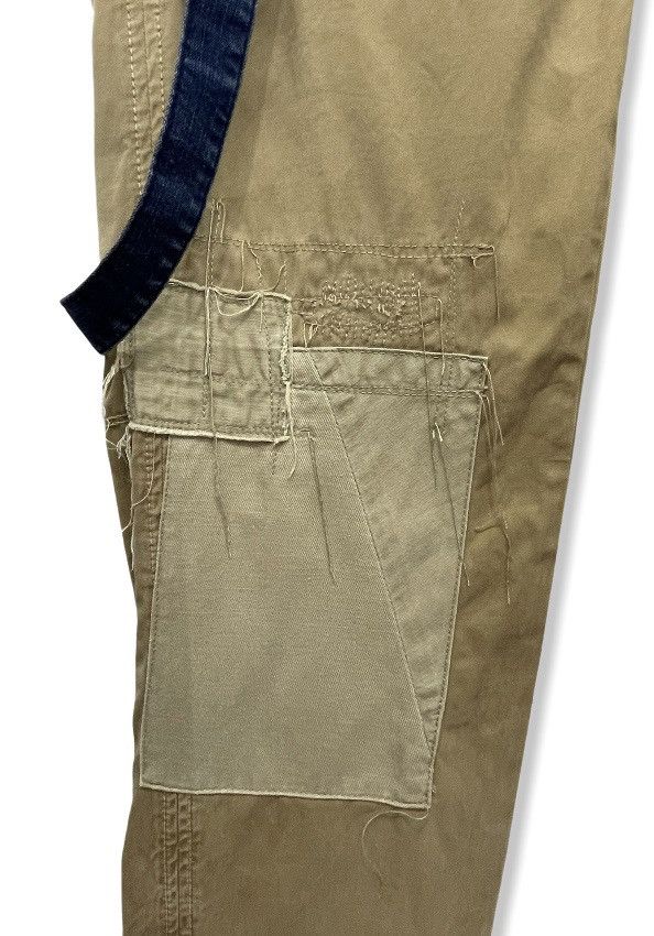 Japanese Brand BARTACK Zig Zag Boro Patchwork Bondage Suspender Pants Size US 29 - 3 Thumbnail