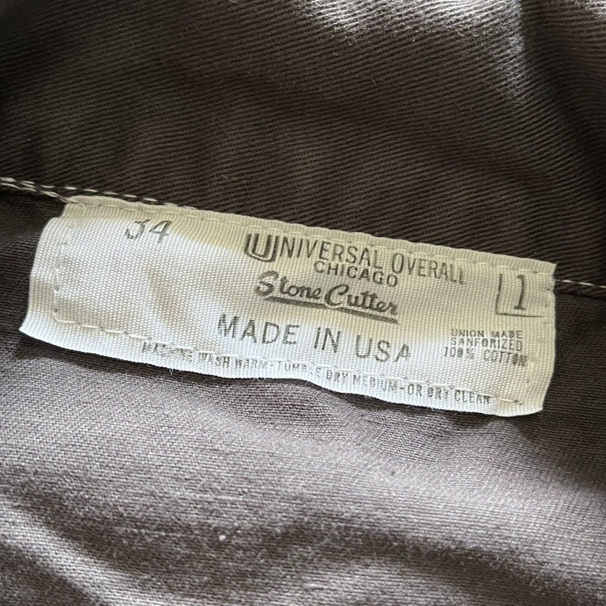 Universal Overall Chicago × Vintage Vintage Universal Chicago Stone Cutter Union Made Shirts Size US S / EU 44-46 / 1 - 5 Thumbnail