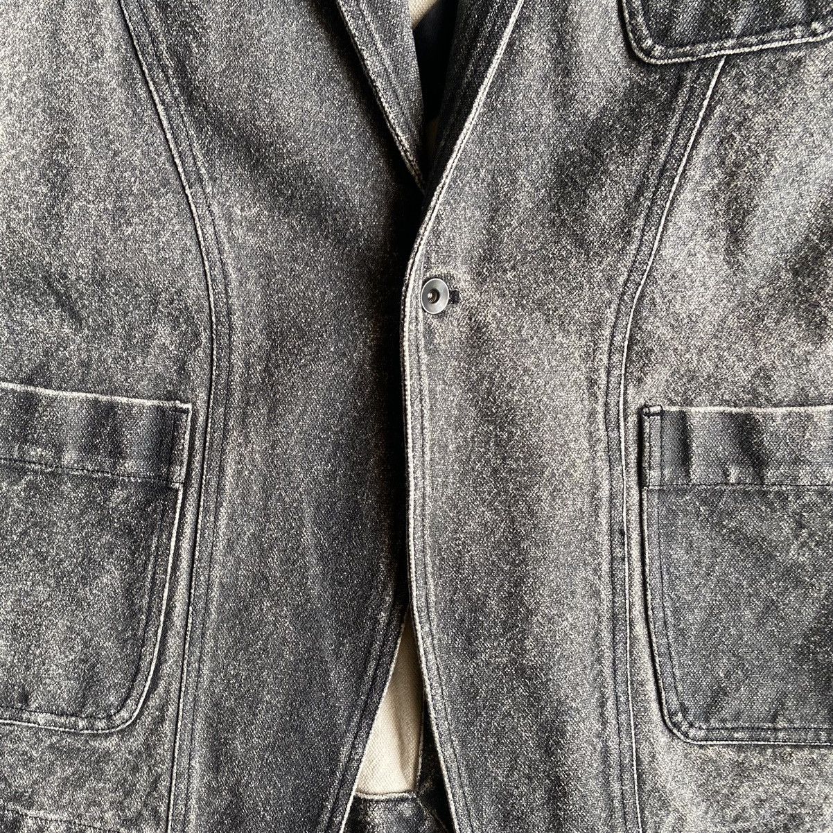 Rick Owens SS16 Black Coated Canvas Blazer Size US S / EU 44-46 / 1 - 5 Thumbnail