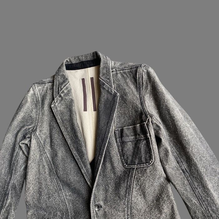 image of Rick Owens x Rick Owens Drkshdw Ss16 Black Coated Canvas Blazer, Men's (Size Small)