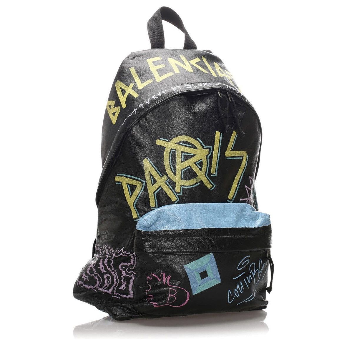 Balenciaga Graffiti Explorer backpack Black Leather Grailed