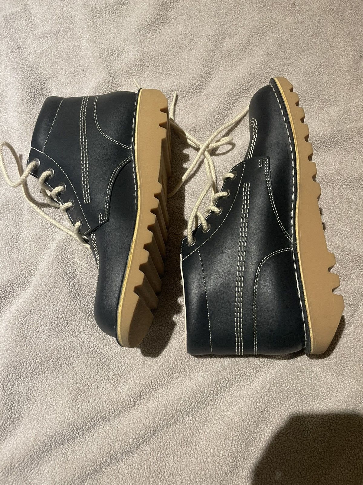 Kickers × Palace 2018 Palace x Kickers Gum Sole Navy Blue High Top Boots Size US 11.5 / EU 44-45 - 3 Thumbnail