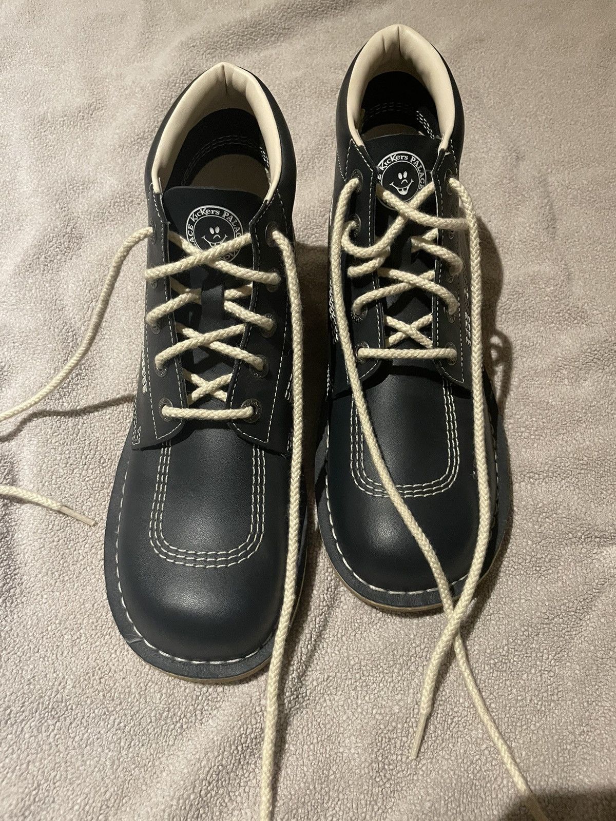 Kickers × Palace 2018 Palace x Kickers Gum Sole Navy Blue High Top Boots Size US 11.5 / EU 44-45 - 1 Thumbnail