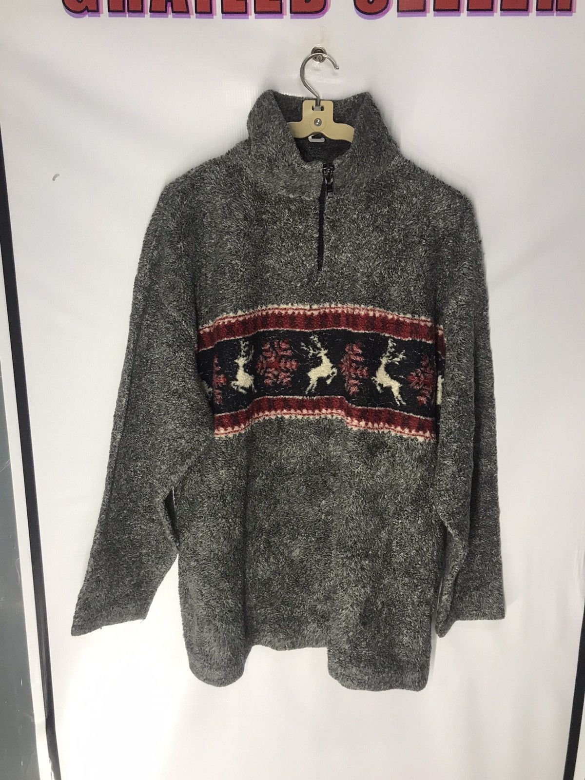 Other New York jeans fleece half zipper sweatshirt Size US L / EU 52-54 / 3 - 4 Thumbnail