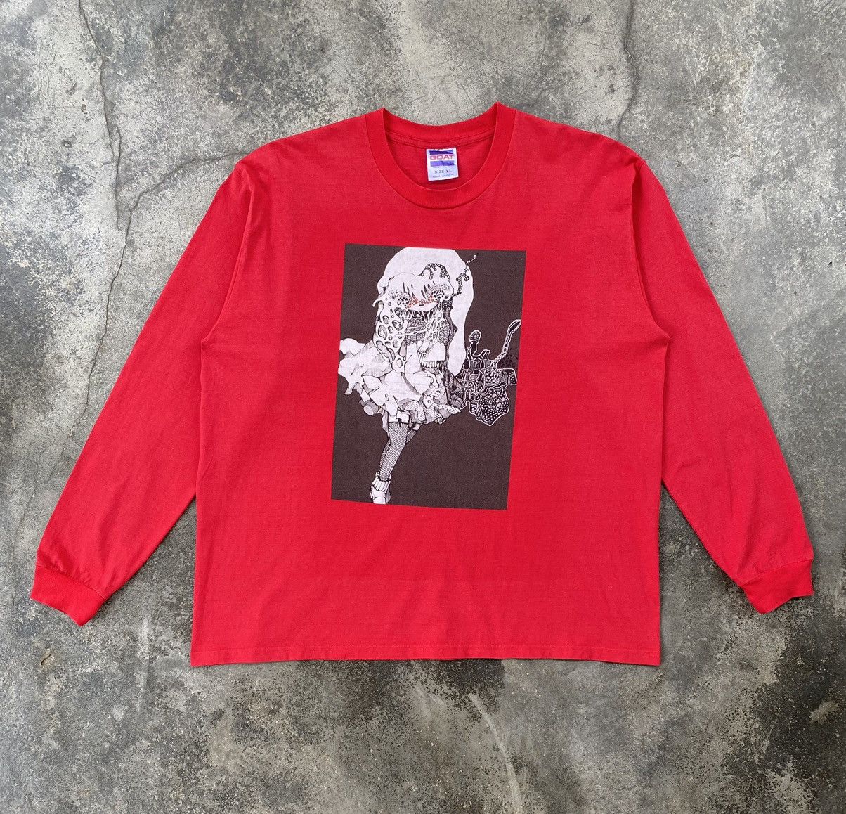 Vintage Vintage GOAT Anime Alien Art Long Sleeve Size US XL / EU 56 / 4 - 1 Thumbnail