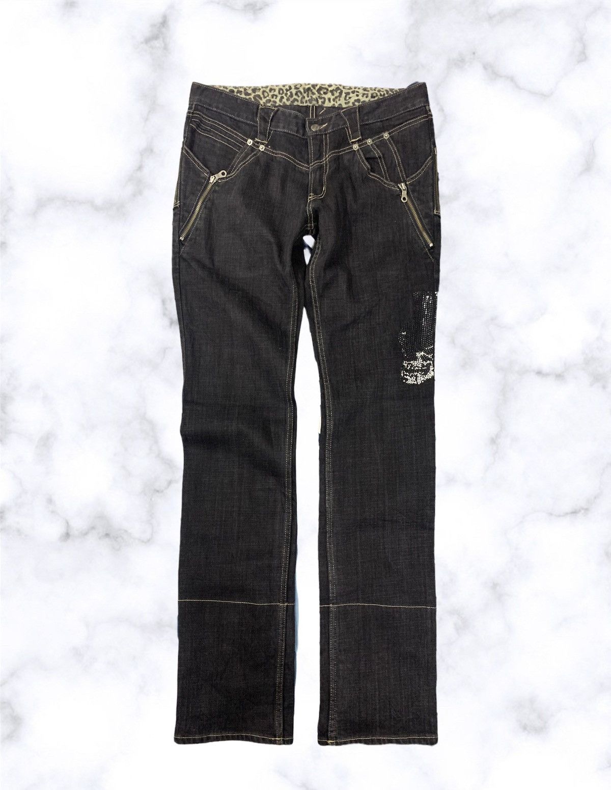 PPFM PPFM Iron On Skull Small Design Denim Size US 32 / EU 48 - 1 Thumbnail
