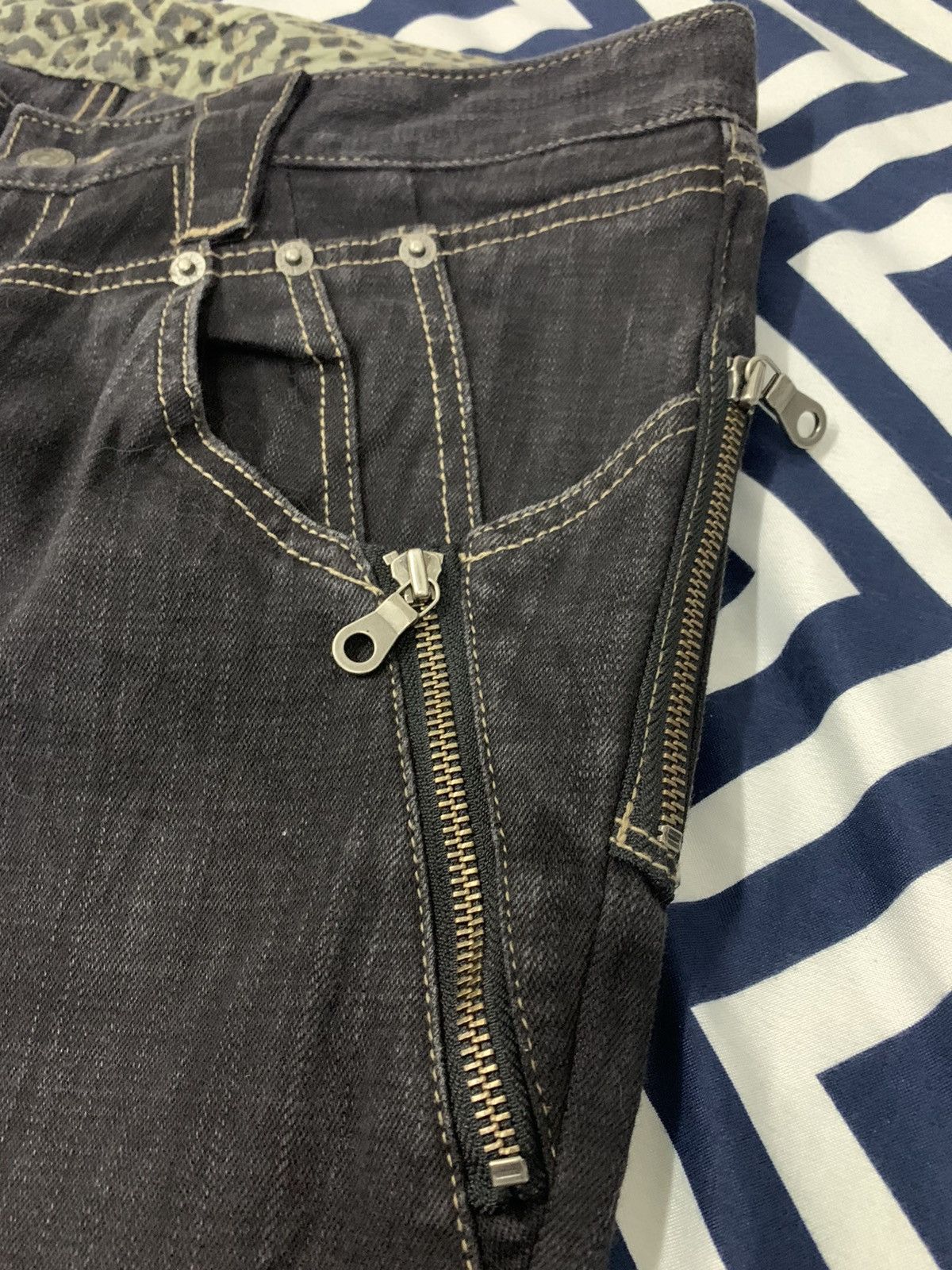 PPFM PPFM Iron On Skull Small Design Denim Size US 32 / EU 48 - 4 Thumbnail