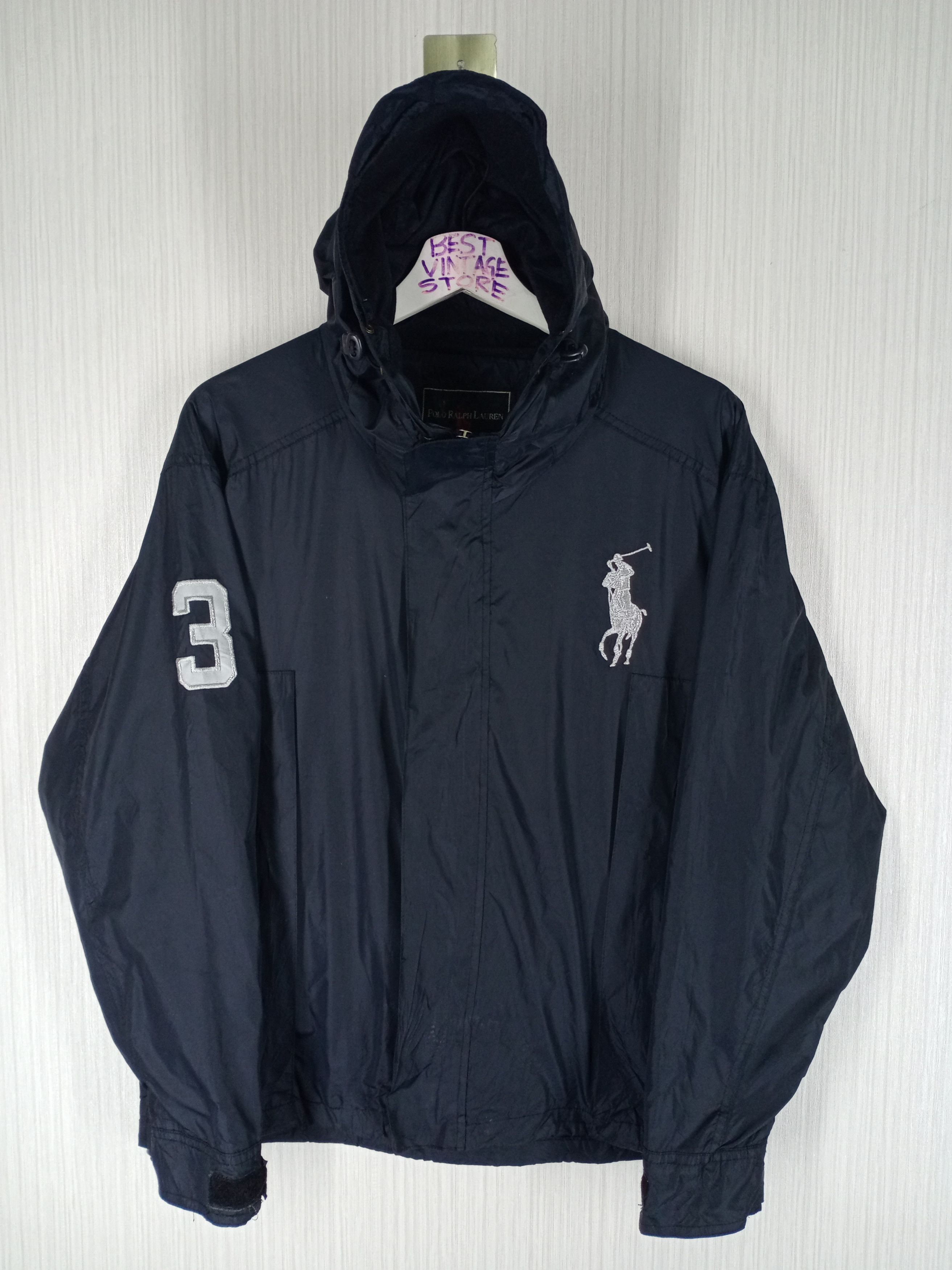 Ralph Lauren POLO RALPH LAUREN windbreaker, men's size M polyester black type Vintage Second Hand