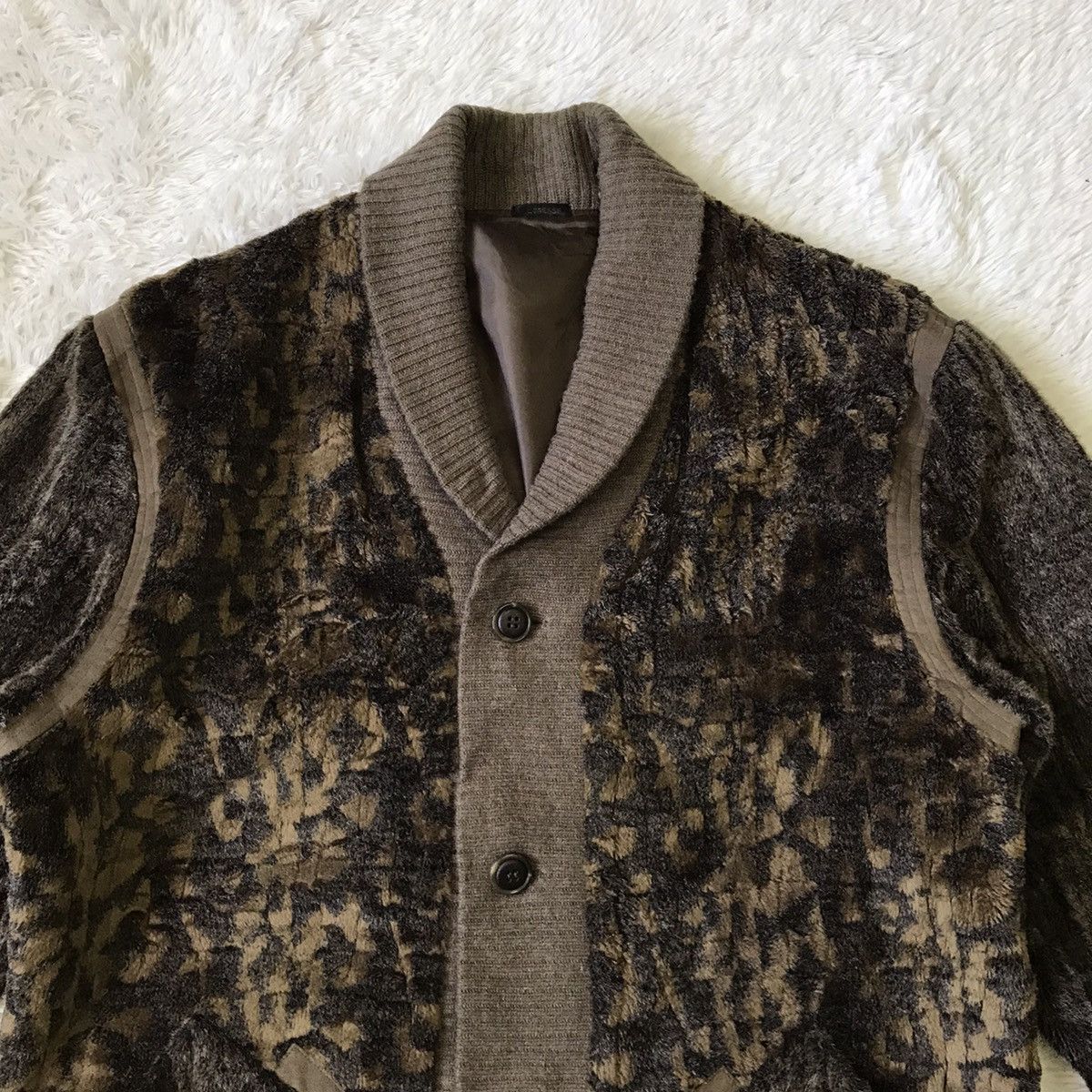Japanese Brand Rare Il Messe Leopard Style Fur Hairy Like Jacket Size US L / EU 52-54 / 3 - 7 Thumbnail