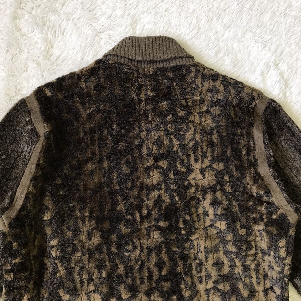 Japanese Brand Rare Il Messe Leopard Style Fur Hairy Like Jacket Size US L / EU 52-54 / 3 - 12 Thumbnail