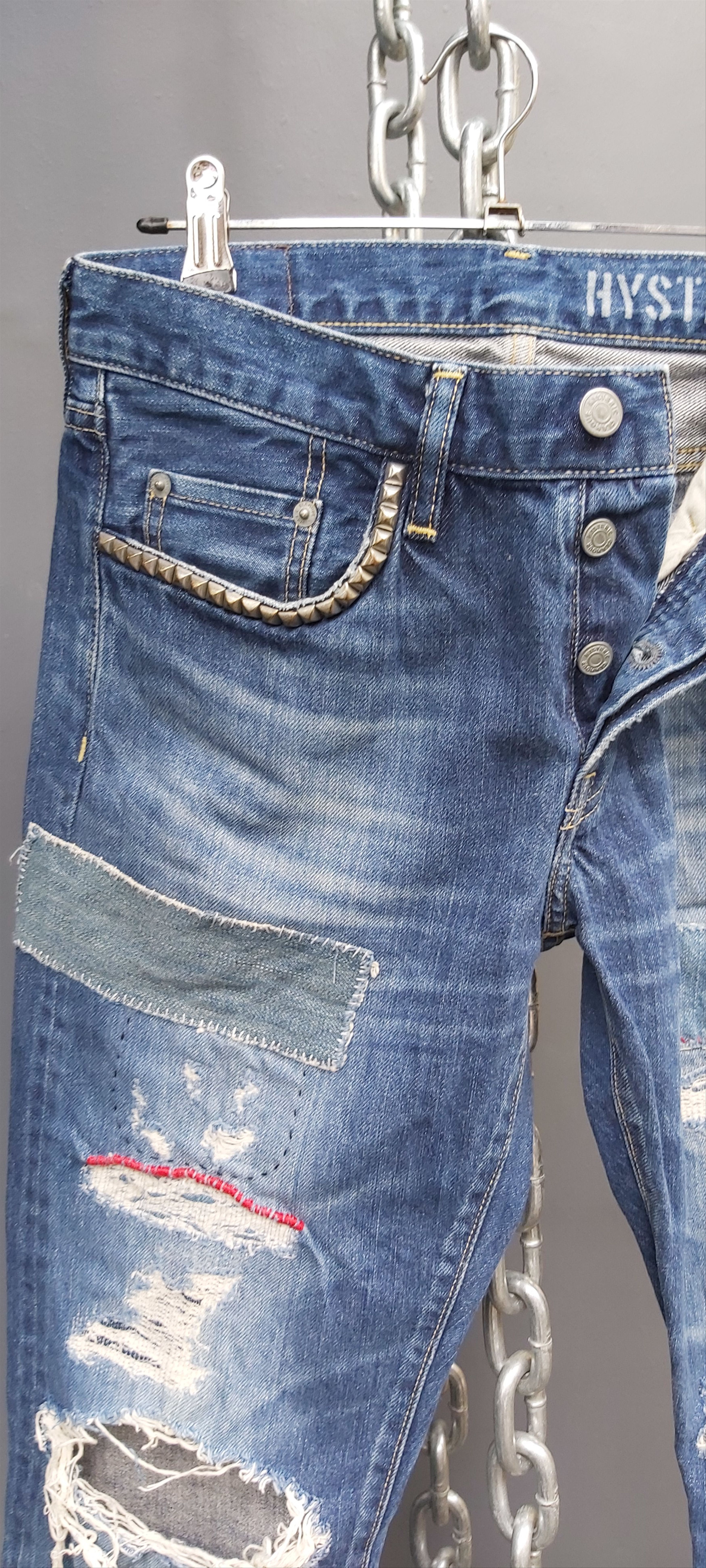 Hysteric Glamour Hysteric Glamour Selvedge Distress/Patchwork Denim Size US 30 / EU 46 - 5 Thumbnail