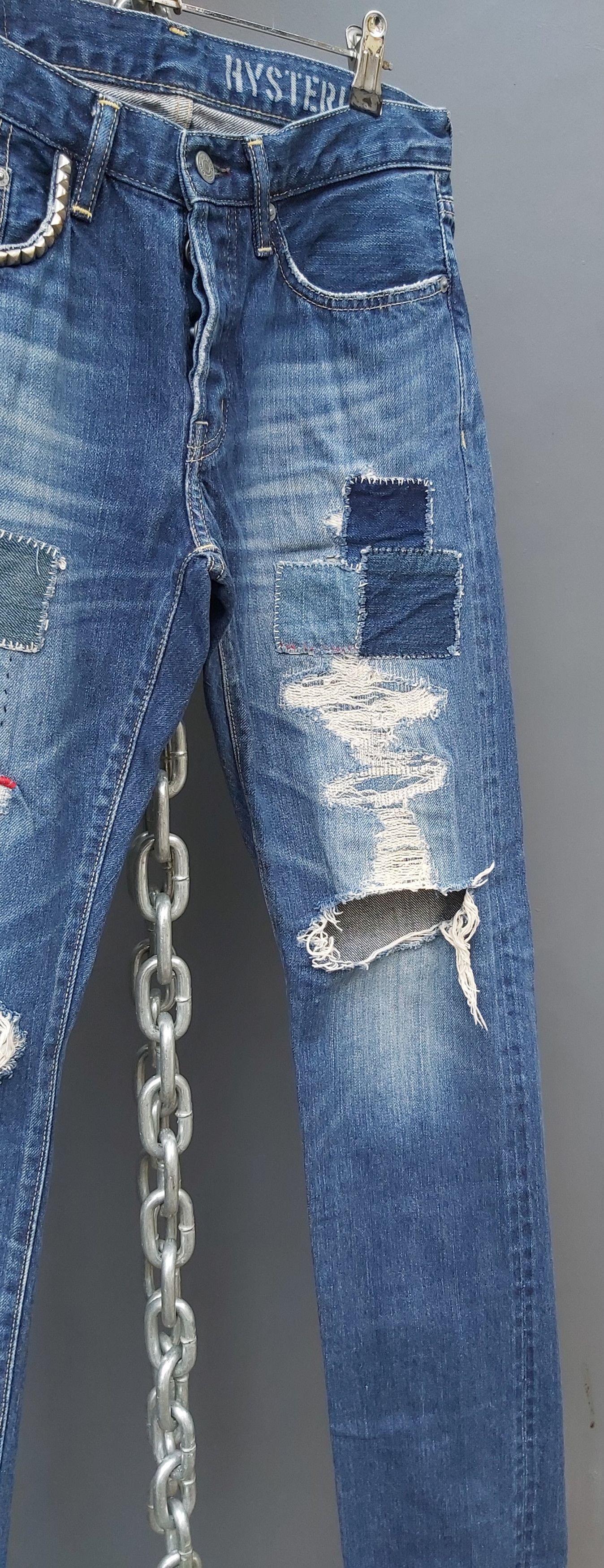 Hysteric Glamour Hysteric Glamour Selvedge Distress/Patchwork Denim Size US 30 / EU 46 - 4 Thumbnail