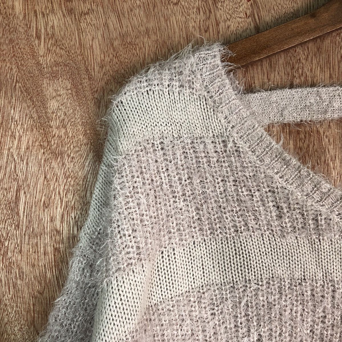 Homespun Knitwear GYE Stripe distressed Shag Shaggy Fur Mohair Knitwear #6603 Size US M / EU 48-50 / 2 - 4 Thumbnail