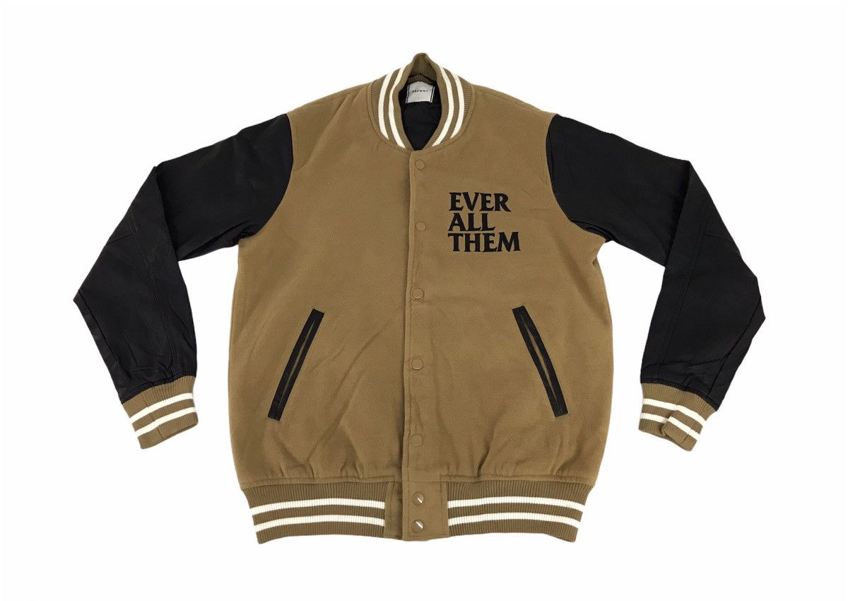 image of Browny Alright Varsity Jacket Hype Style College, Men's (Size Medium)