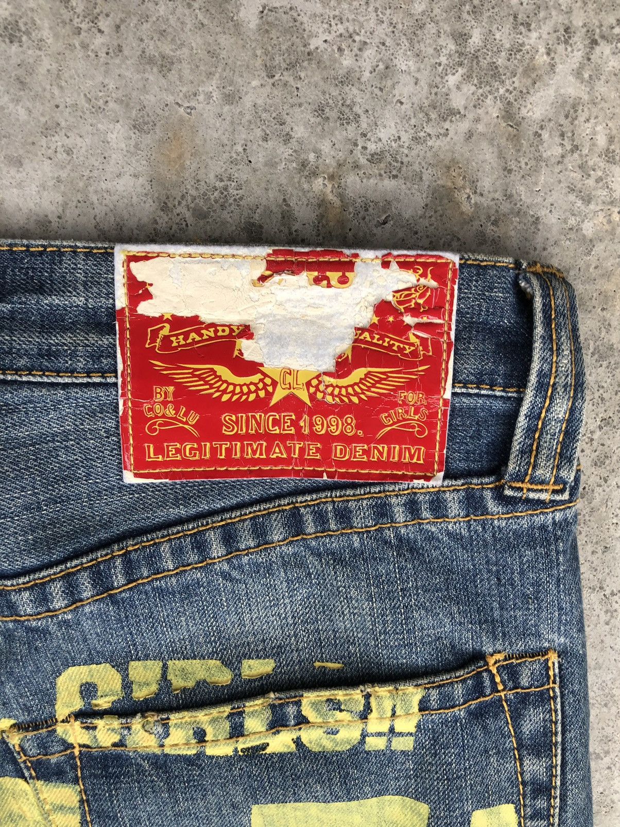 Japanese Brand Vintage Co & Lu Daicock Evisu Style Selvedge Big Logo Size US 33 - 14 Thumbnail