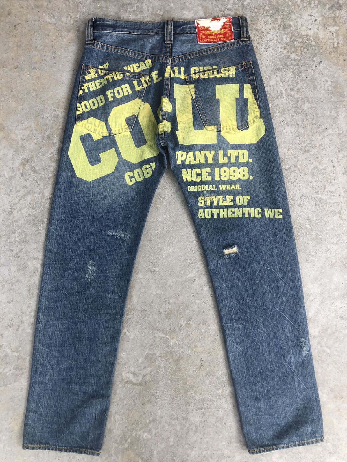 Japanese Brand Vintage Co & Lu Daicock Evisu Style Selvedge Big Logo Size US 33 - 1 Thumbnail