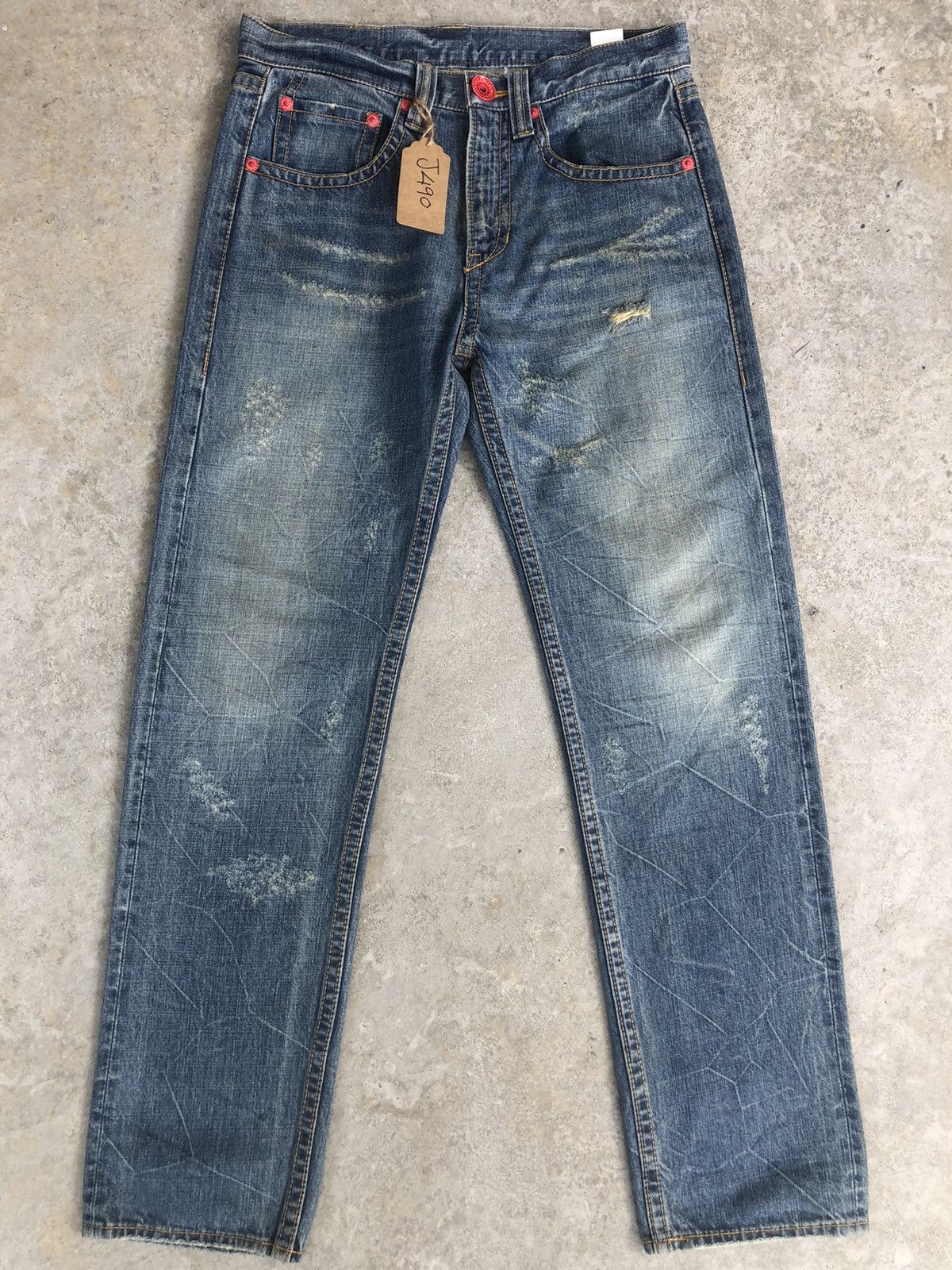 Japanese Brand Vintage Co & Lu Daicock Evisu Style Selvedge Big Logo Size US 33 - 2 Thumbnail
