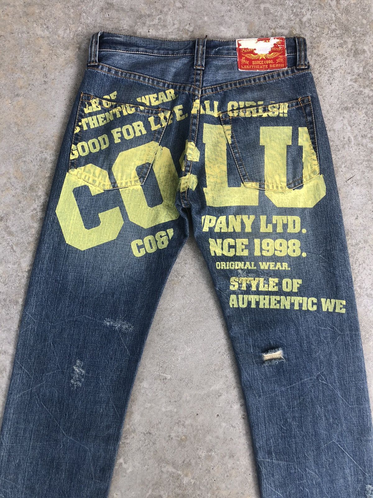 Japanese Brand Vintage Co & Lu Daicock Evisu Style Selvedge Big Logo Size US 33 - 8 Thumbnail