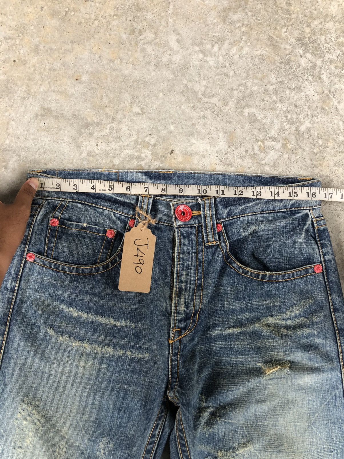 Japanese Brand Vintage Co & Lu Daicock Evisu Style Selvedge Big Logo Size US 33 - 15 Thumbnail