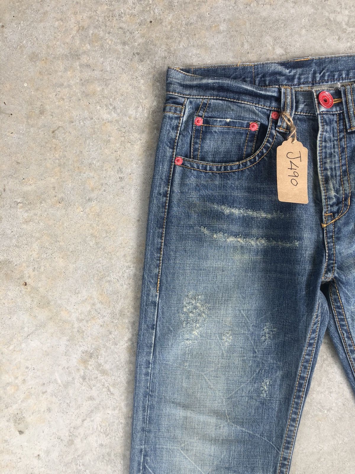 Japanese Brand Vintage Co & Lu Daicock Evisu Style Selvedge Big Logo Size US 33 - 4 Thumbnail