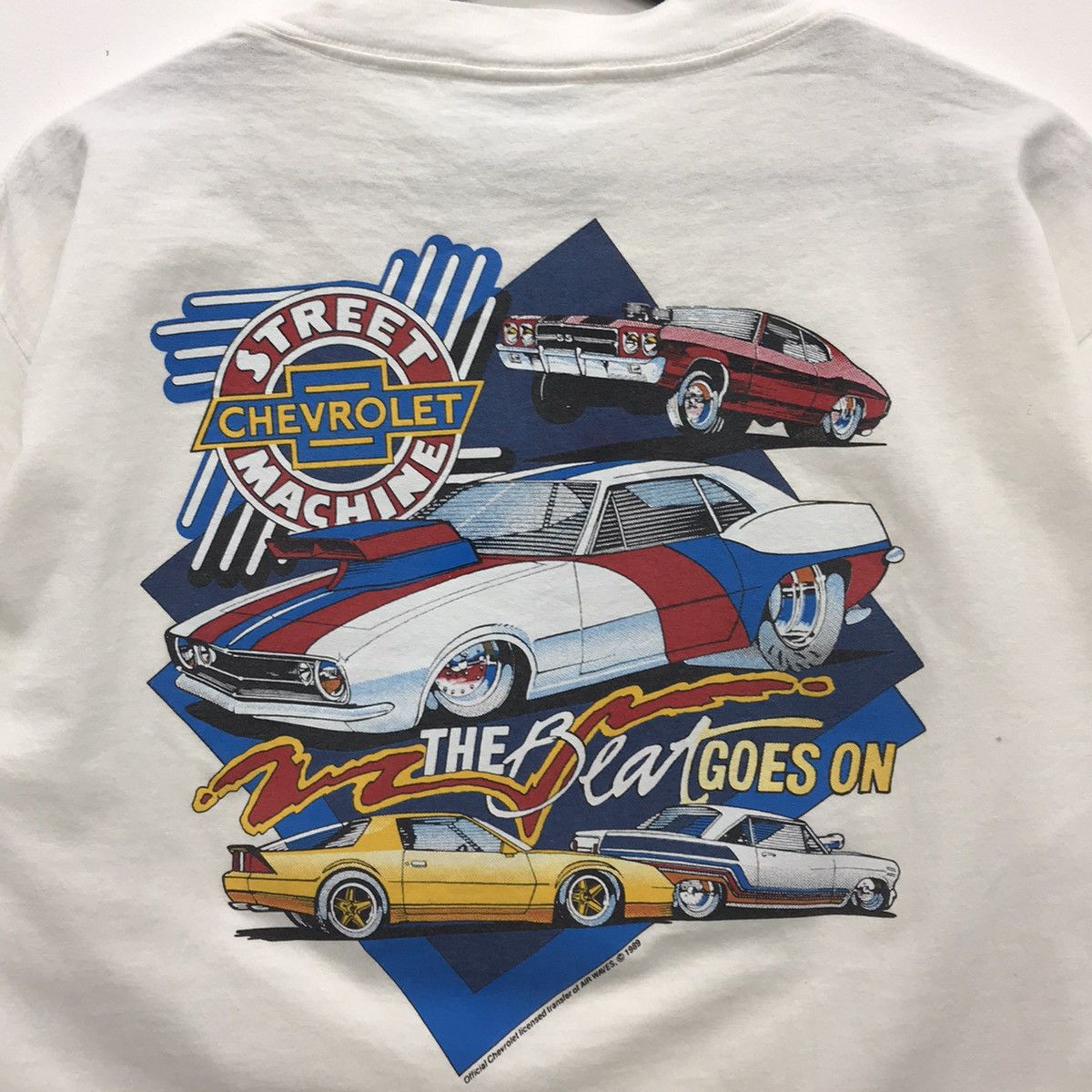 Vintage Rare!! Vintage 89s Racing Tee Street Chevrolet Machine Size US L / EU 52-54 / 3 - 3 Thumbnail