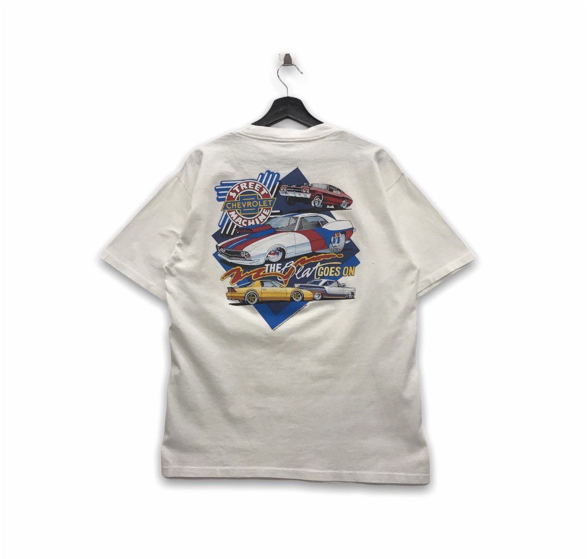 Vintage Rare!! Vintage 89s Racing Tee Street Chevrolet Machine Size US L / EU 52-54 / 3 - 1 Thumbnail