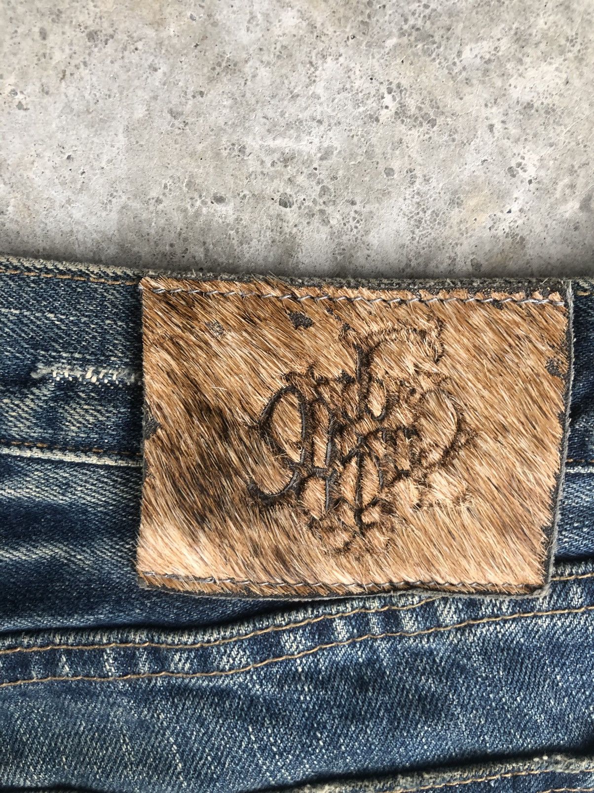 PPFM PPFM Distressed Jeans Patchwork Punk Style Size US 33 - 13 Thumbnail