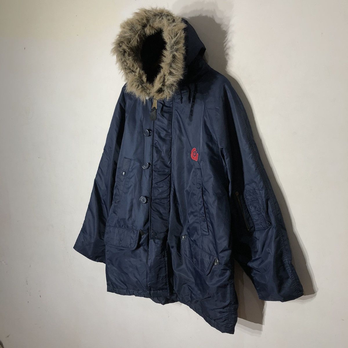 VINTAGE 80's GRAVIS BIG LOGO PARKA