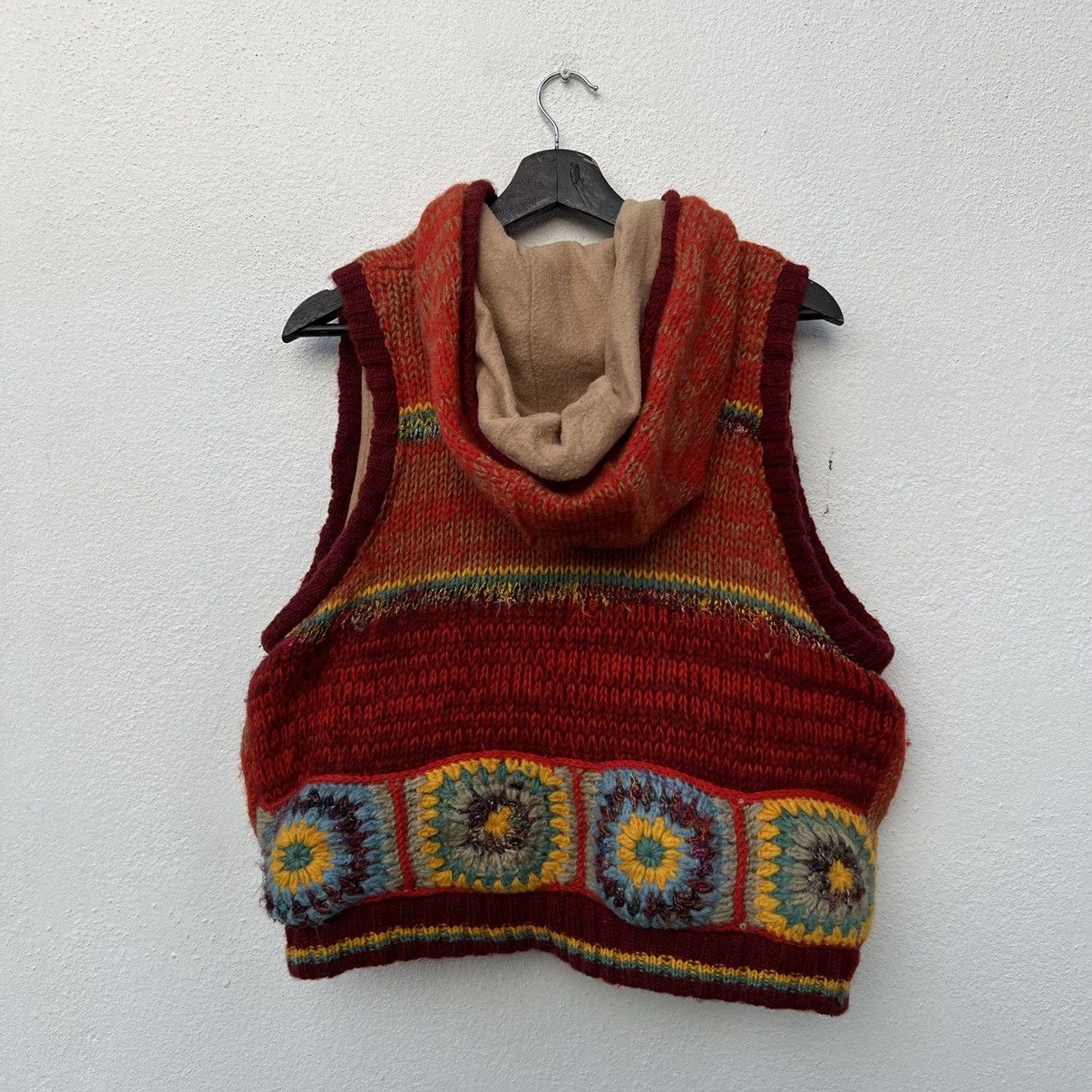 Japanese Brand RARE MIX COLOUR WOOL HOODIE VEST TITICACA JAPAN Size US S / EU 44-46 / 1 - 9 Thumbnail
