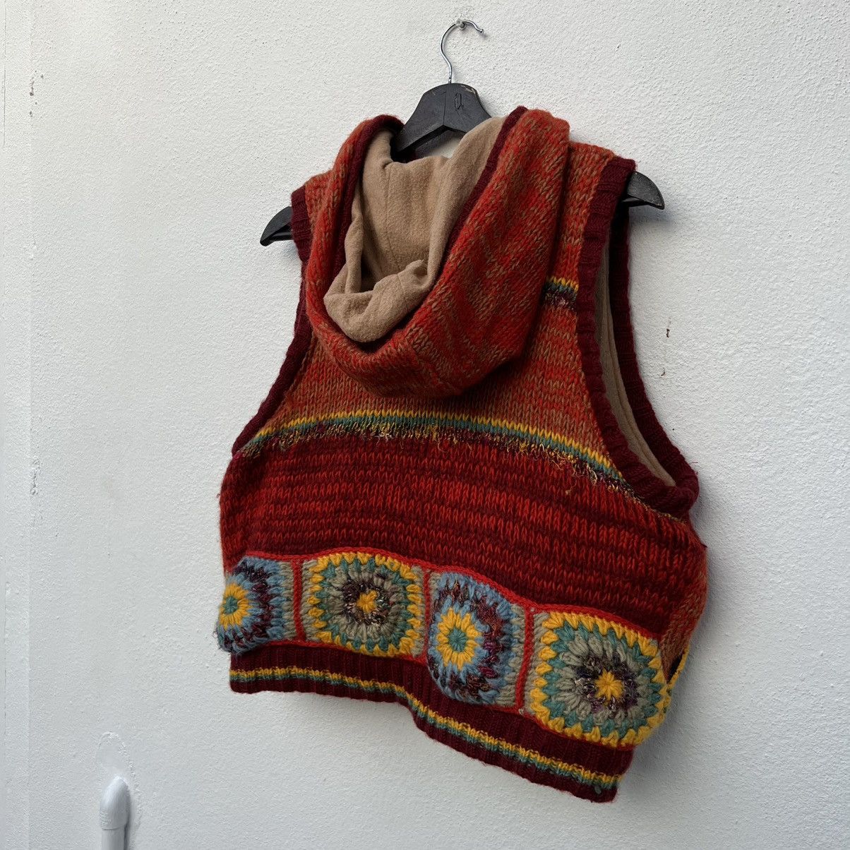 Japanese Brand RARE MIX COLOUR WOOL HOODIE VEST TITICACA JAPAN Size US S / EU 44-46 / 1 - 10 Thumbnail