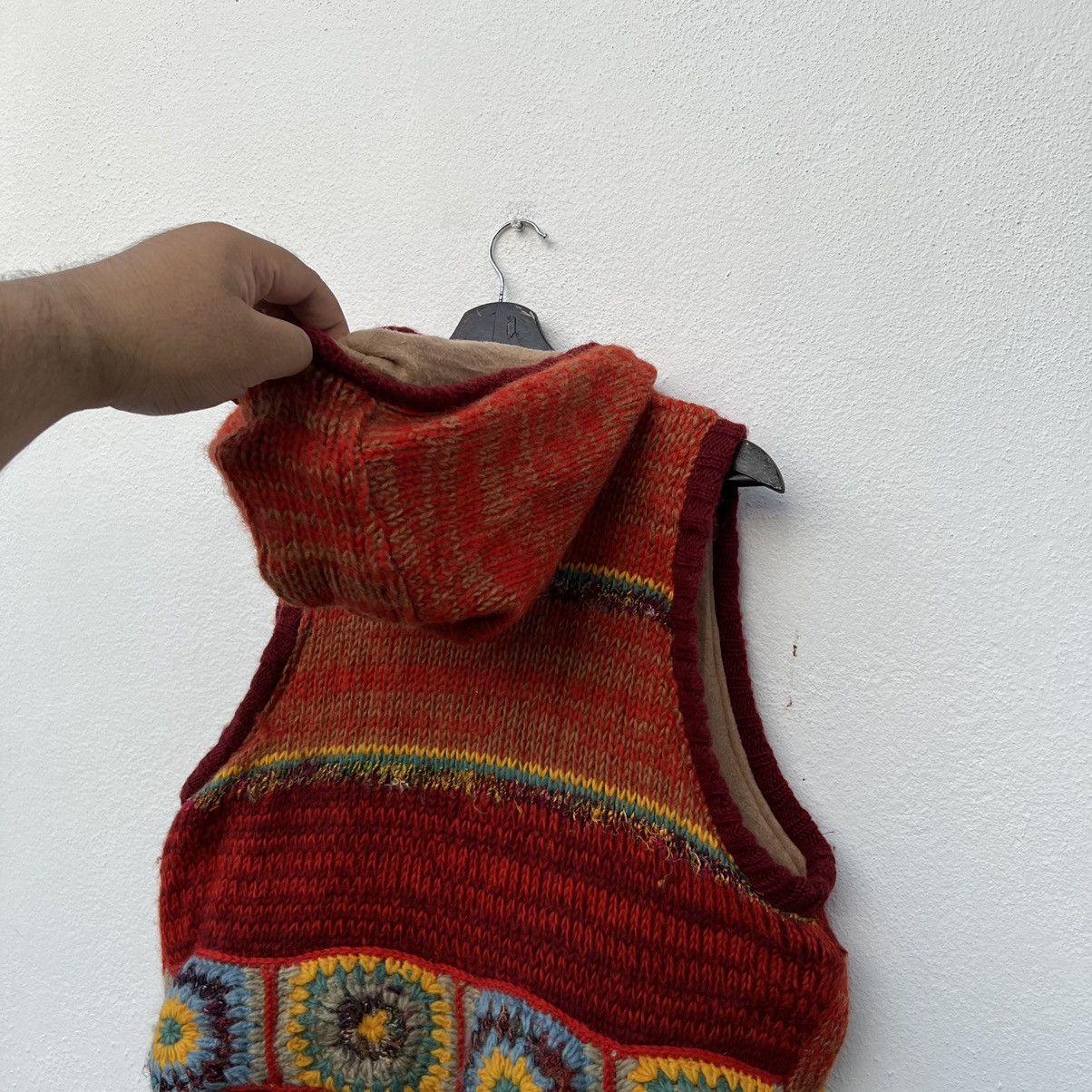 Japanese Brand RARE MIX COLOUR WOOL HOODIE VEST TITICACA JAPAN Size US S / EU 44-46 / 1 - 11 Thumbnail