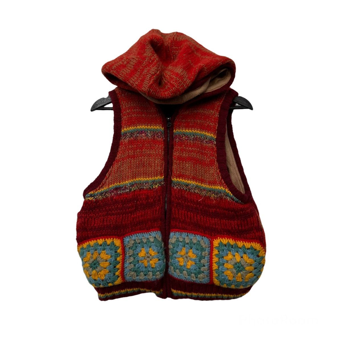 Japanese Brand RARE MIX COLOUR WOOL HOODIE VEST TITICACA JAPAN Size US S / EU 44-46 / 1 - 1 Thumbnail