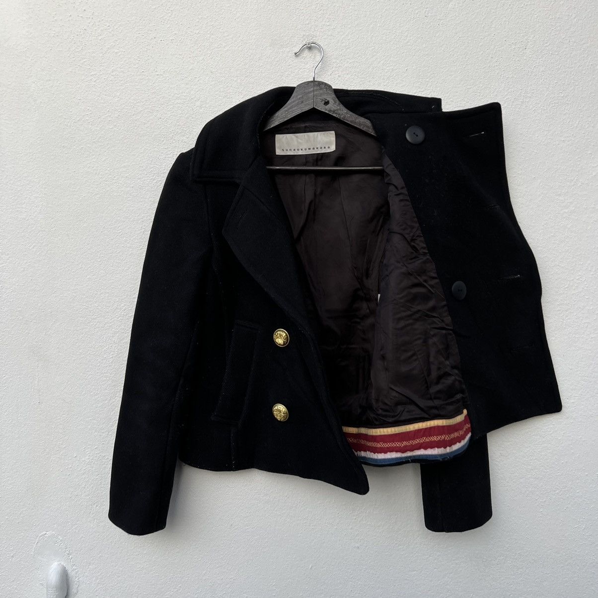 Issey Miyake RARE CROP WOOL JACKET SUNAOKUWAHARA ISSEY MIYAKE JAPAN Size US S / EU 44-46 / 1 - 11 Thumbnail
