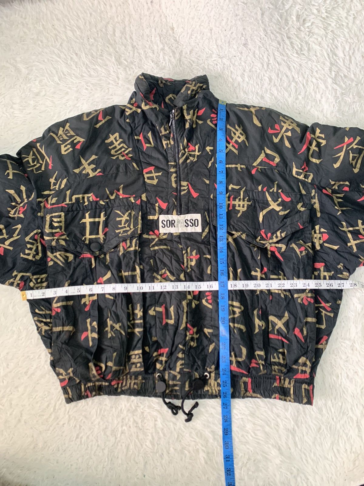 Japanese Brand Rare Sorpasso Japanese Script Style Jacket Half Zip Size US M / EU 48-50 / 2 - 18 Thumbnail