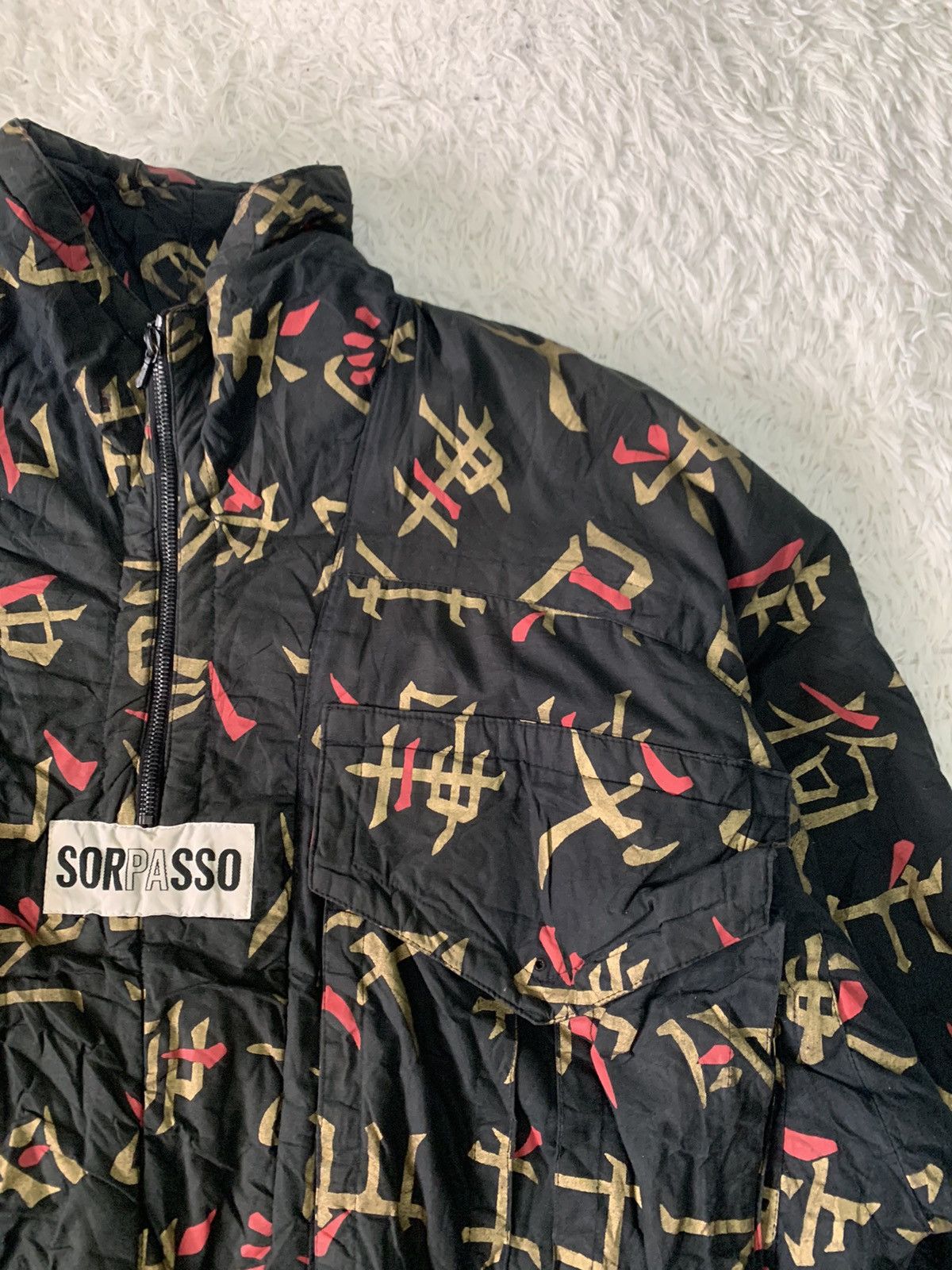 Japanese Brand Rare Sorpasso Japanese Script Style Jacket Half Zip Size US M / EU 48-50 / 2 - 5 Thumbnail