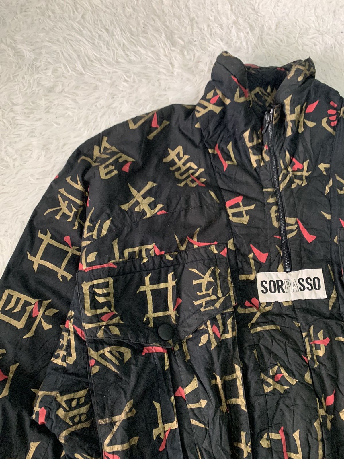 Japanese Brand Rare Sorpasso Japanese Script Style Jacket Half Zip Size US M / EU 48-50 / 2 - 6 Thumbnail