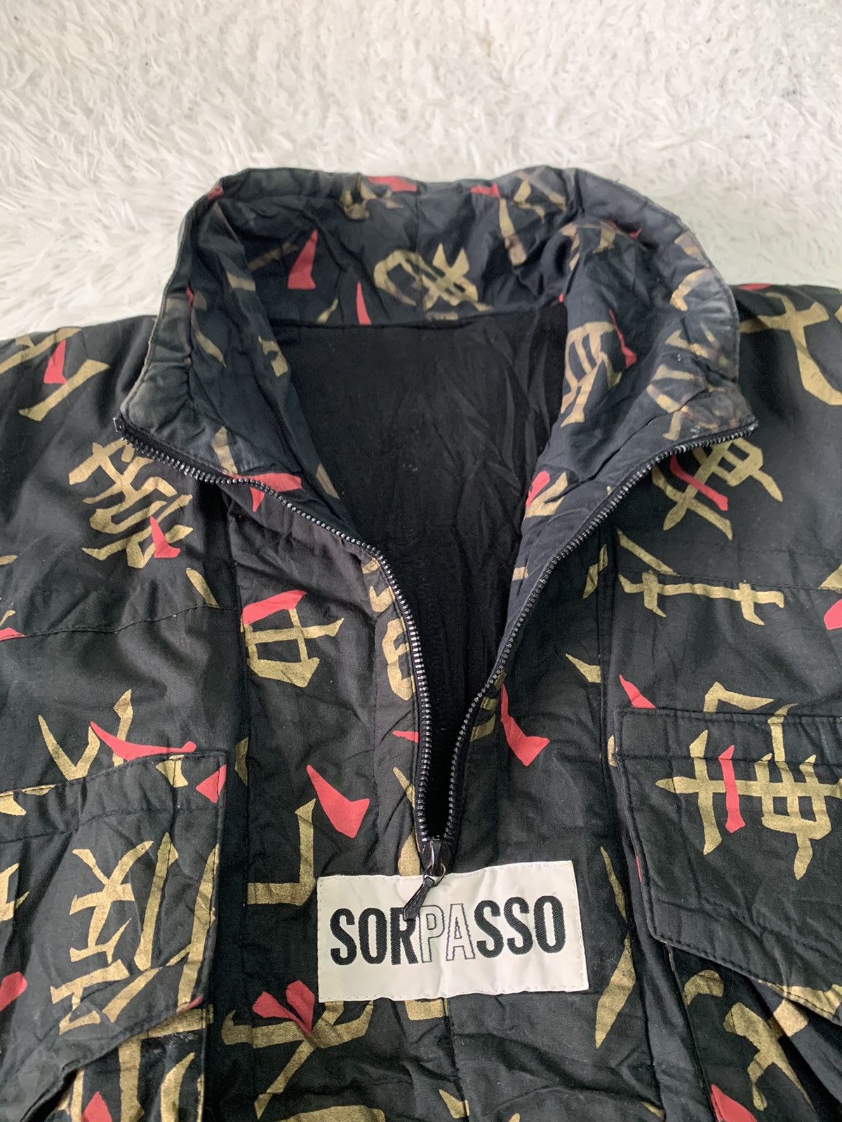 Japanese Brand Rare Sorpasso Japanese Script Style Jacket Half Zip Size US M / EU 48-50 / 2 - 16 Thumbnail