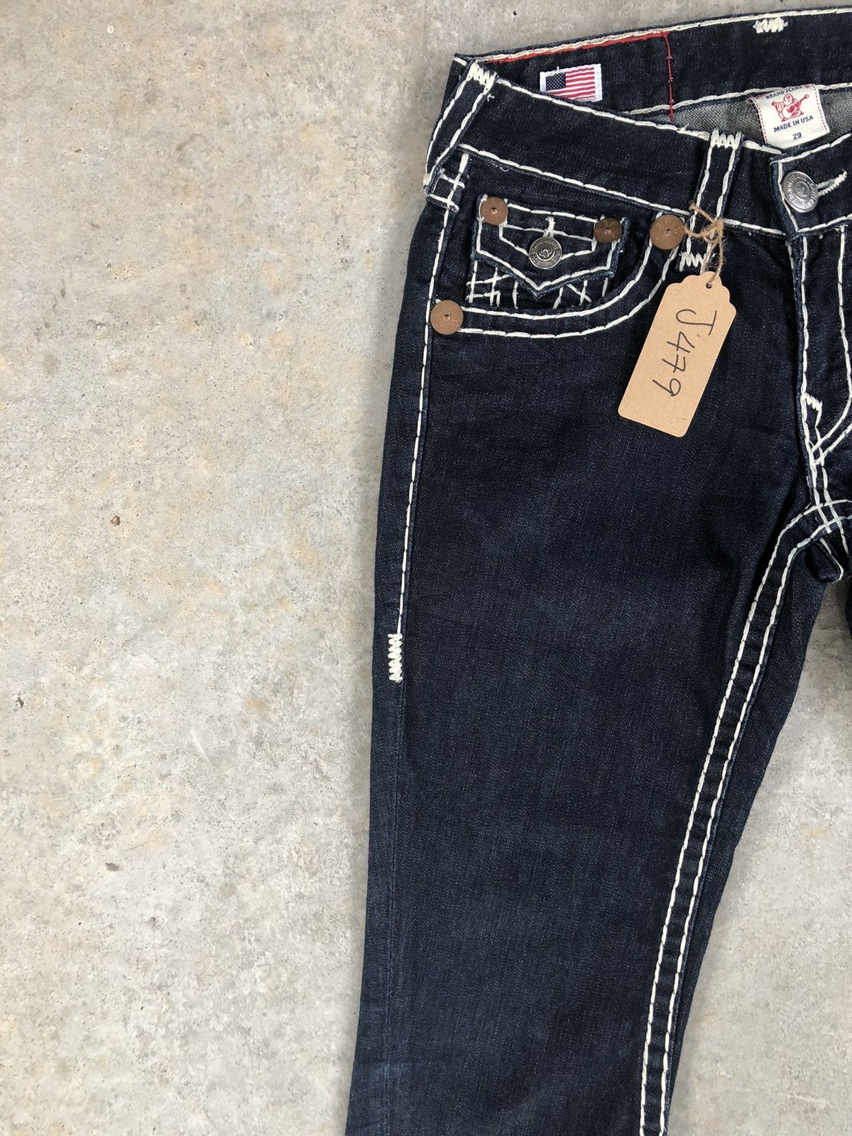 True Religion Vintage True Religion Flared Jeans White Stitch Size US 31 - 4 Thumbnail