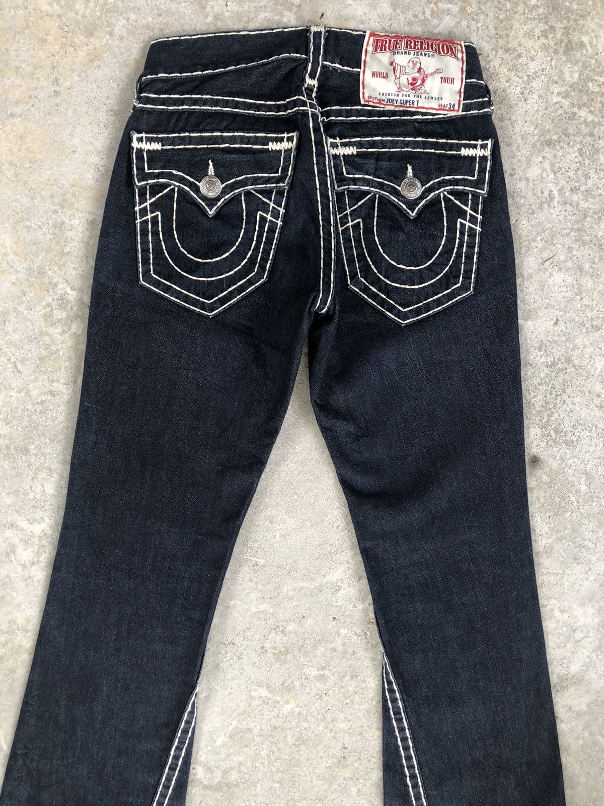 True Religion Vintage True Religion Flared Jeans White Stitch Size US 31 - 8 Thumbnail