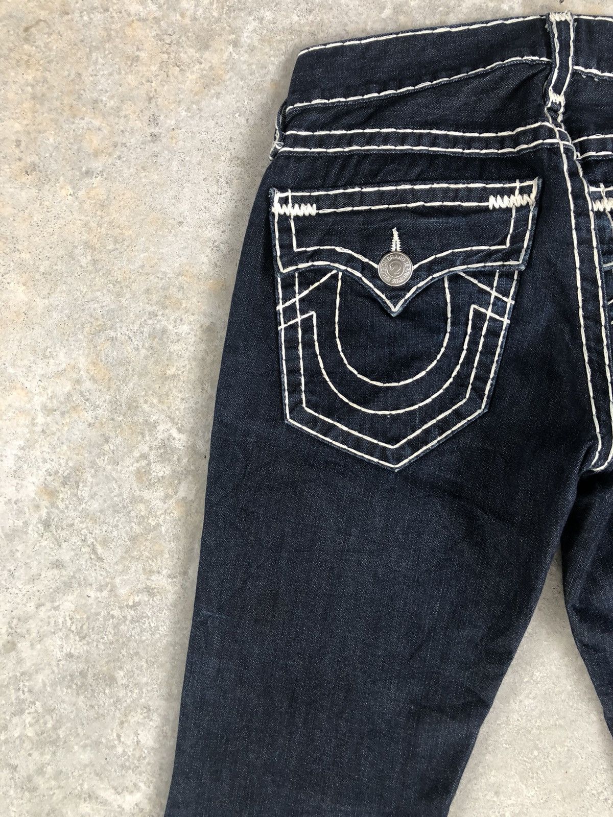 True Religion Vintage True Religion Flared Jeans White Stitch Size US 31 - 10 Thumbnail
