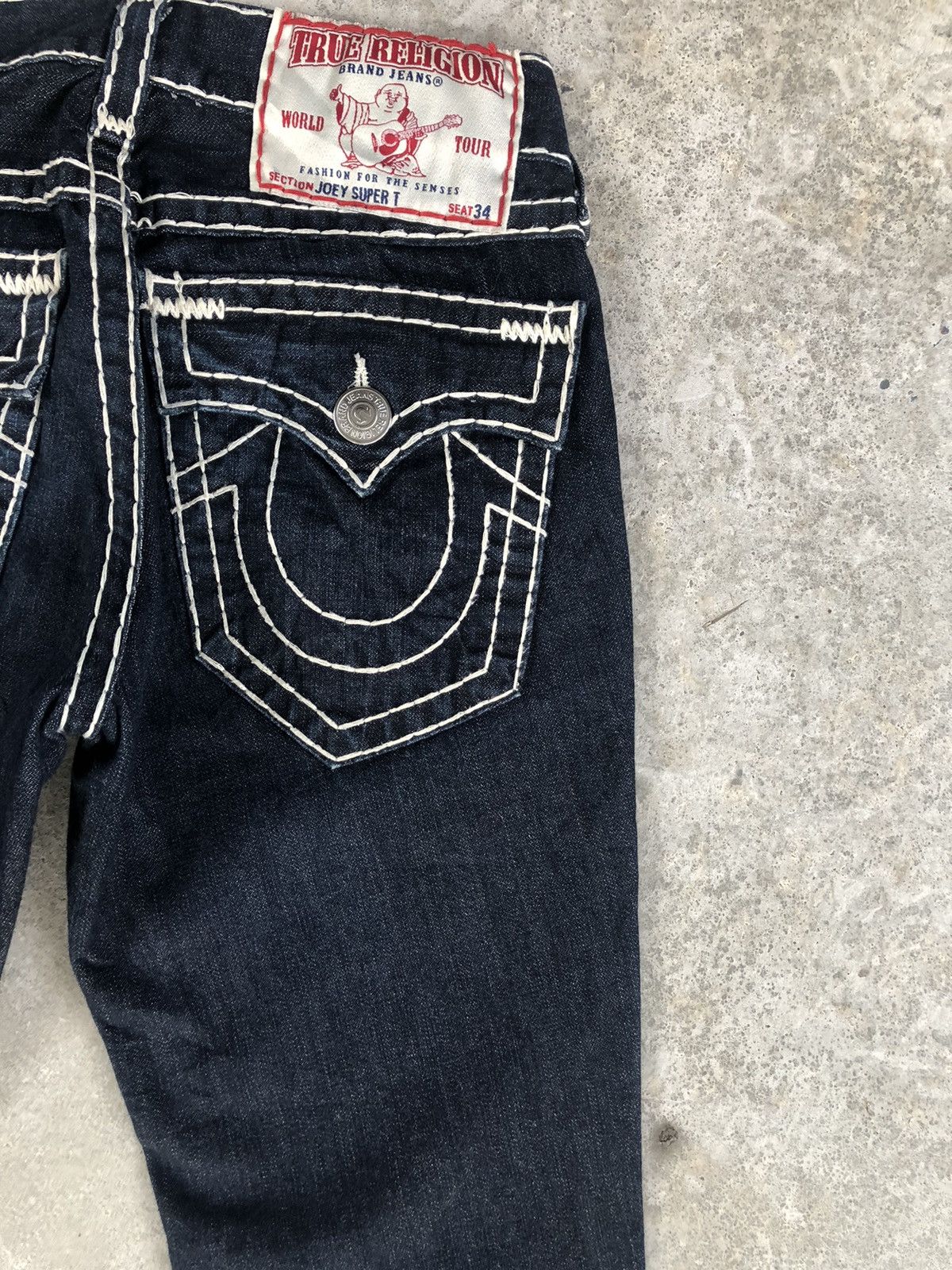 True Religion Vintage True Religion Flared Jeans White Stitch Size US 31 - 9 Thumbnail