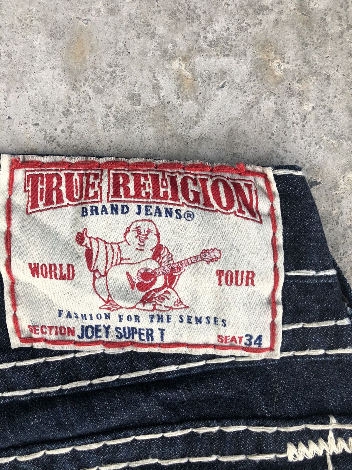 True Religion Vintage True Religion Flared Jeans White Stitch Size US 31 - 13 Thumbnail