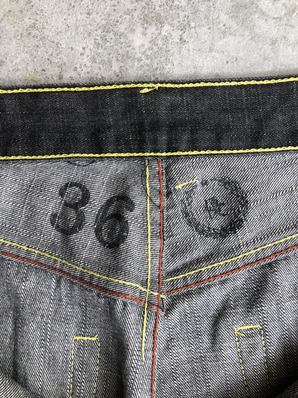 RMC Jeans Red Monkey Company Embroidered Jeans Distressed Jeans Size US 35 - 16 Thumbnail