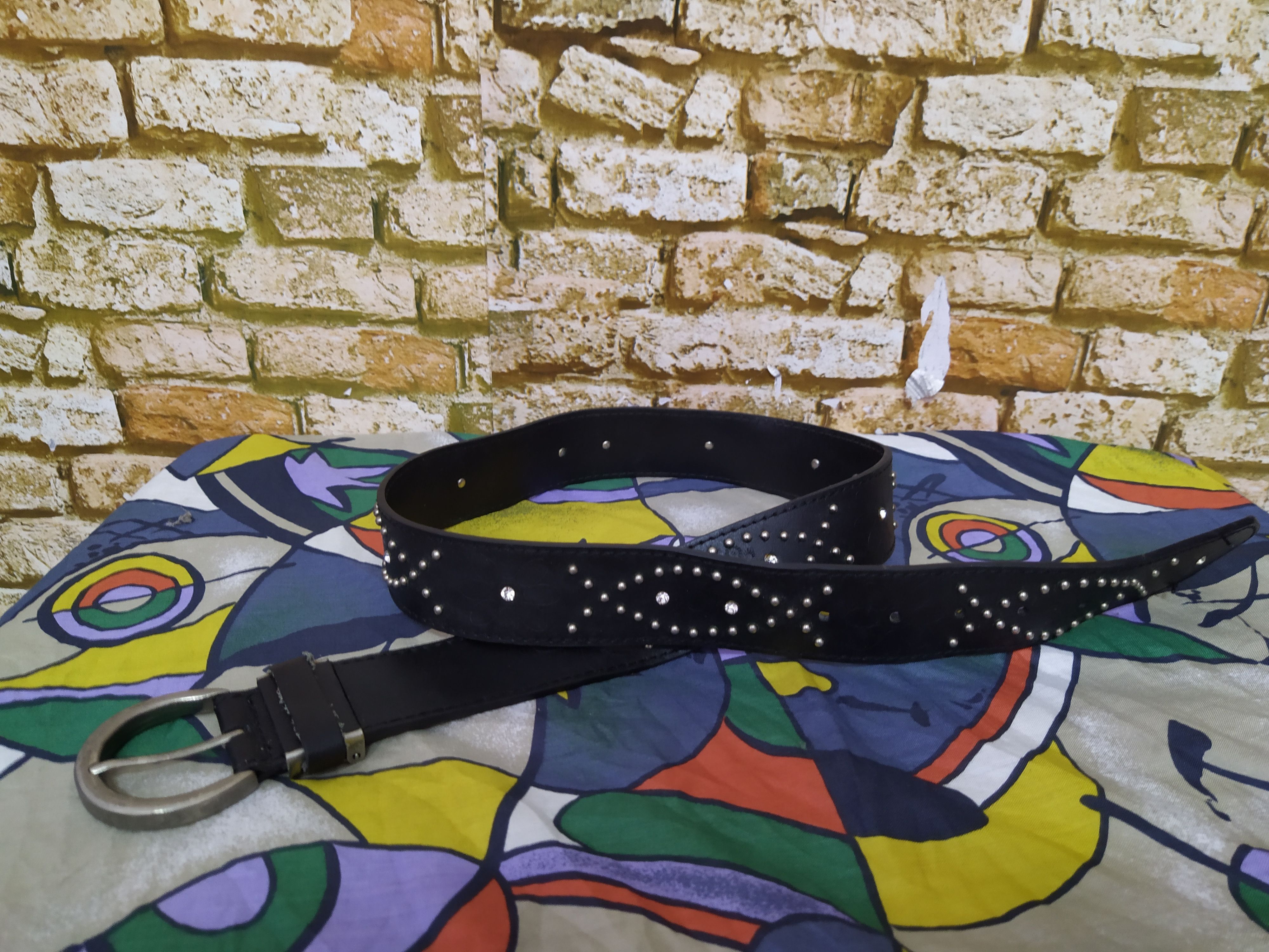 Edwin EDWIN SOMETHING LEATHER BELT MURAKAMI FLOWER CRAFTED (B472) Size ONE SIZE - 1 Thumbnail