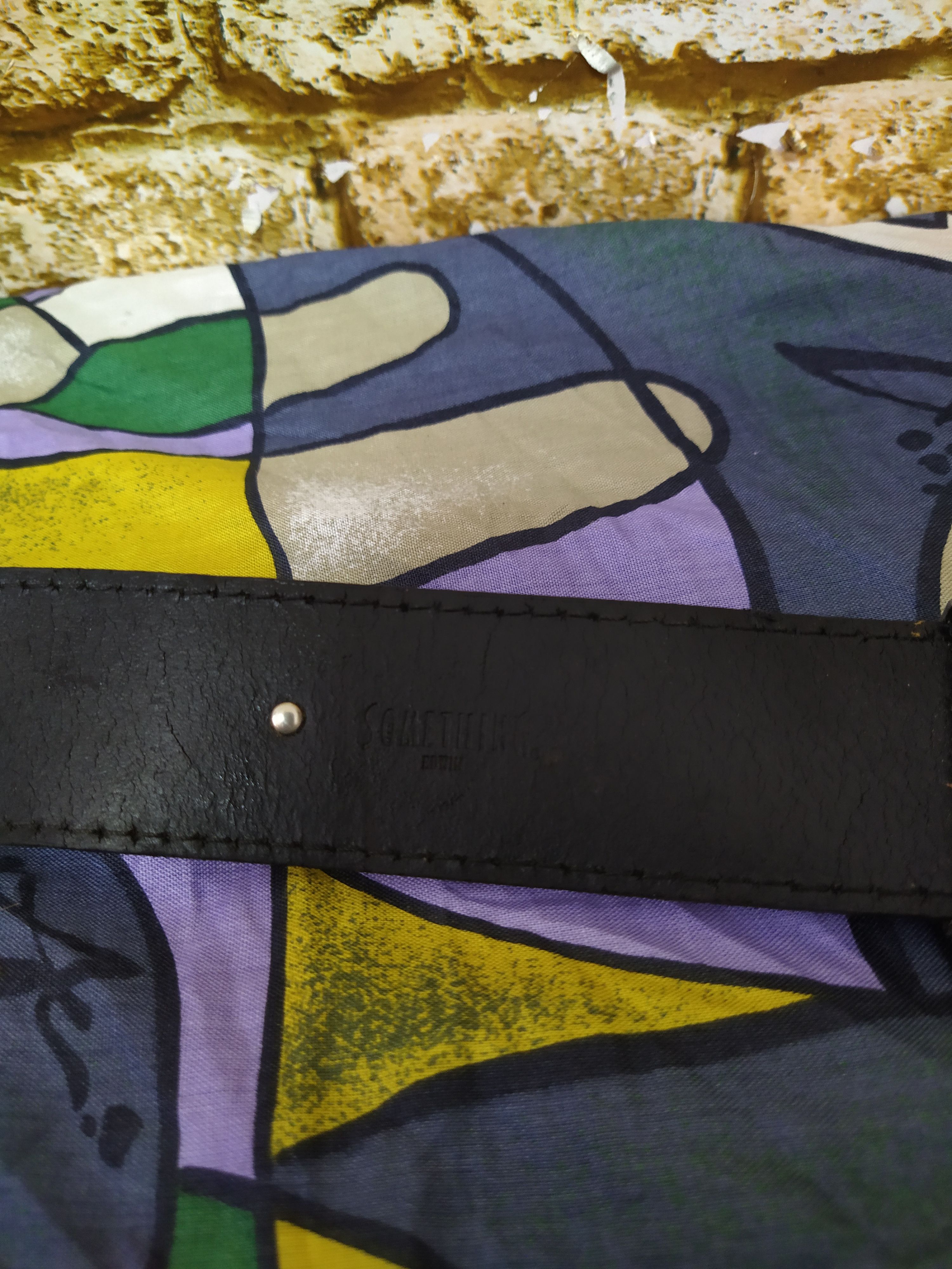 Edwin EDWIN SOMETHING LEATHER BELT MURAKAMI FLOWER CRAFTED (B472) Size ONE SIZE - 6 Thumbnail